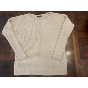 Banana Republic Size S Tan Ribbed Boat Neck Sweater Women